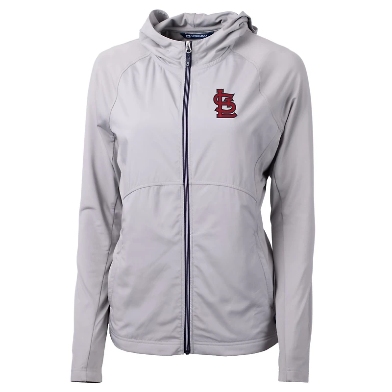 Women's Cutter & Buck St. Louis Cardinals Adapt Eco Knit Full-Zip Jacket