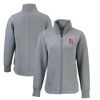 Women's Cutter & Buck Gray St. Louis Cardinals Cooperstown Collection Roam Eco Recycled Full-Zip Jacket