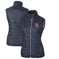 Women's Cutter & Buck Heather Navy St. Louis Cardinals Rainier PrimaLoft Eco Full-Zip Puffer Vest