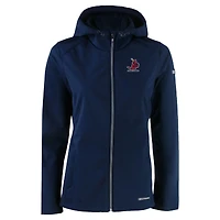 Veste zippée intégrale recyclée en softshell Evoke Eco pour femme, bleu marine, collection Cooperstown, des Cardinals de St. Louis Cutter & Buck
