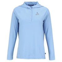 T-shirt à capuche et manches longues pour femme, bleu poudre, Cutter & Buck, des Cardinals de Saint-Louis, Coastline Epic Comfort, en tissu recyclé