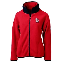 Women's Cutter & Buck Red St. Louis Cardinals Cascade Eco Sherpa Fleece Full-Zip Jacket