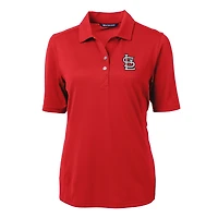 Women's Cutter & Buck  Red St. Louis Cardinals DryTec Virtue Eco Pique Recycled Polo