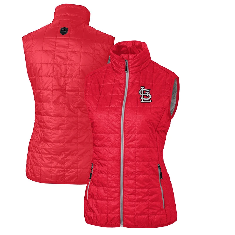 Women's Cutter & Buck Red St. Louis Cardinals Rainier PrimaLoft Eco Full-Zip Puffer Vest