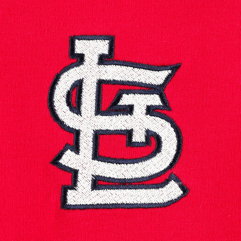 Sweat-shirt à encolure en V rouge DKNY Sport Cardinals de Saint-Louis Lily pour femme