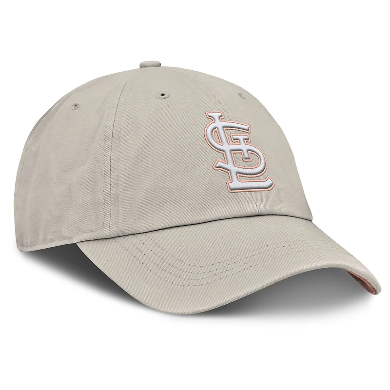 Women's Fanatics Oatmeal St. Louis Cardinals Striker Canvas Adjustable Hat