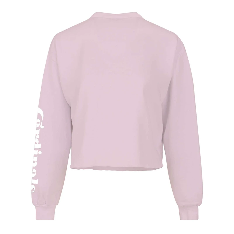 Women's Fanatics Pink St. Louis Cardinals Cropped Slouchy Long Sleeve T-Shirt