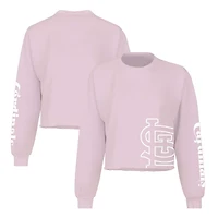 Women's Fanatics Pink St. Louis Cardinals Cropped Slouchy Long Sleeve T-Shirt