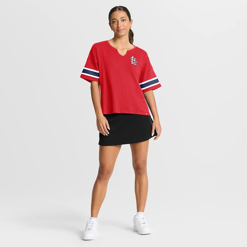 Women's Fanatics Red St. Louis Cardinals Curl Route T-Shirt