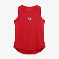 Women's Fanatics  Red St. Louis Cardinals Draped Mesh Back Performance Tank Top
