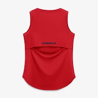 Women's Fanatics  Red St. Louis Cardinals Draped Mesh Back Performance Tank Top