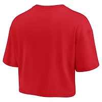 Women's Fanatics Red St. Louis Cardinals Elements Super Soft Boxy Cropped T-Shirt