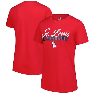 Women's Fanatics Red St. Louis Cardinals Fan T-Shirt