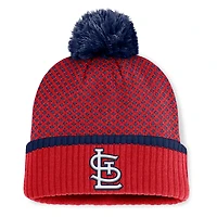 Bonnet en tricot à revers et pompon en jacquard rouge pour femme Fanatics des Cardinals de St. Louis