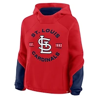 Women's Fanatics Red St. Louis Cardinals Oversized Time to Win Pullover Hoodie