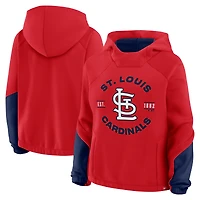 Women's Fanatics Red St. Louis Cardinals Oversized Time to Win Pullover Hoodie