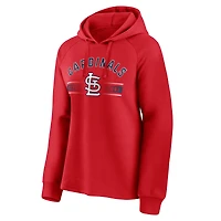 Women's Fanatics Red St. Louis Cardinals Perfect Play Raglan Pullover Hoodie