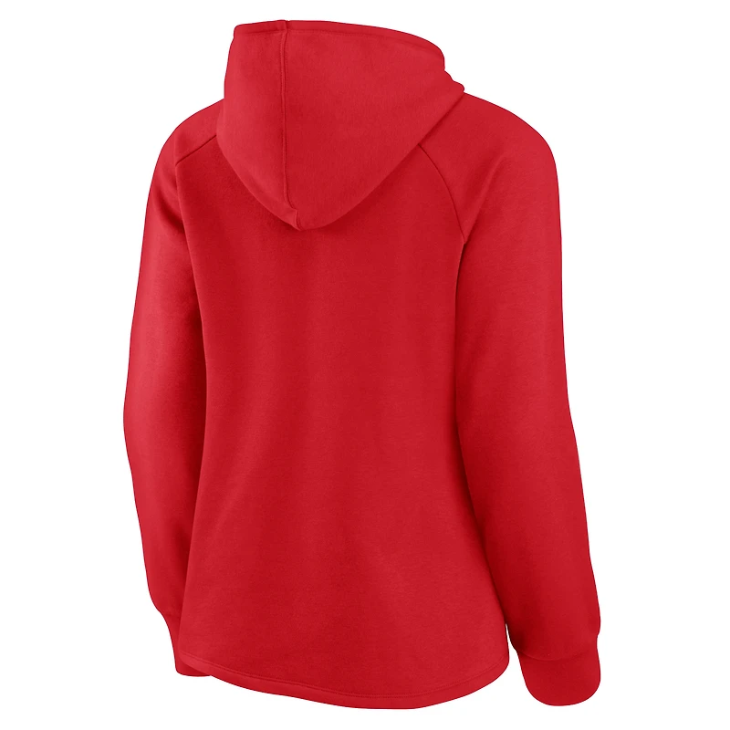 Women's Fanatics Red St. Louis Cardinals Perfect Play Raglan Pullover Hoodie
