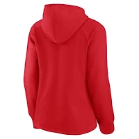 Women's Fanatics Red St. Louis Cardinals Perfect Play Raglan Pullover Hoodie