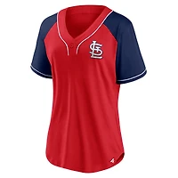 Women's Fanatics Red St. Louis Cardinals Ultimate Style Raglan V-Neck T-Shirt