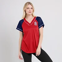 Women's Fanatics Red St. Louis Cardinals Ultimate Style Raglan V-Neck T-Shirt