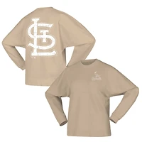 Women's Fanatics Tan St. Louis Cardinals Branded Fleece Pullover Sweatshirt