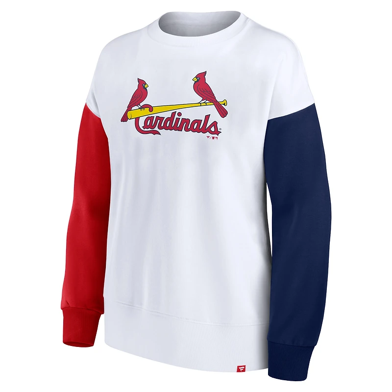 Sweat-shirt blanc Fanatics pour femmes de la série St. Louis Cardinals