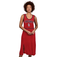 Robe longue rouge G-III 4Her pour femme par Carl Banks, motif Center Field des Cardinals de Saint-Louis