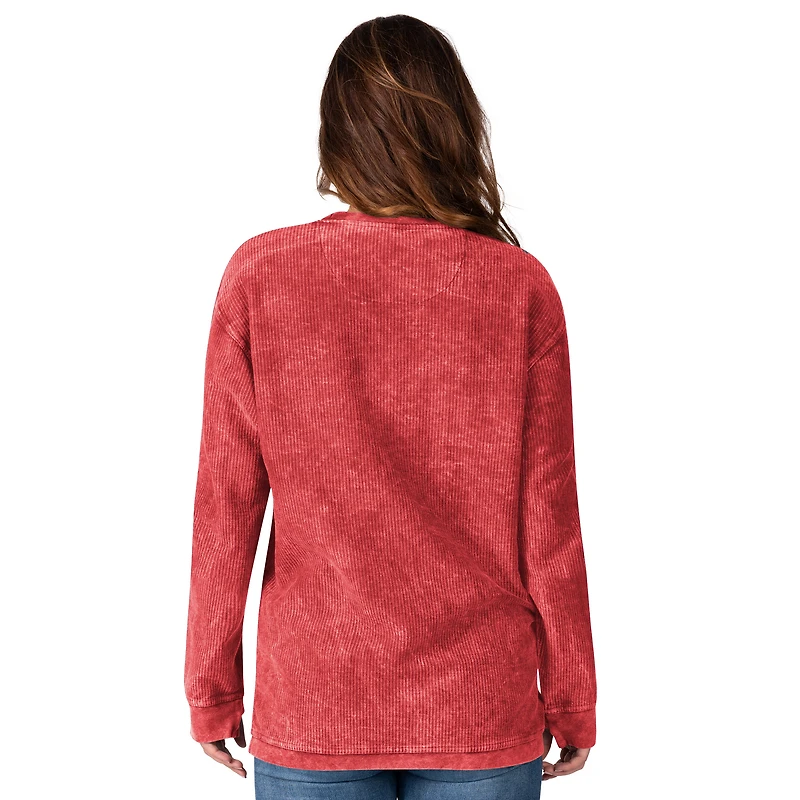 Sweat-shirt en velours côtelé confortable G-III 4Her de Carl Banks pour femme, motif Cardinals St. Louis, rouge