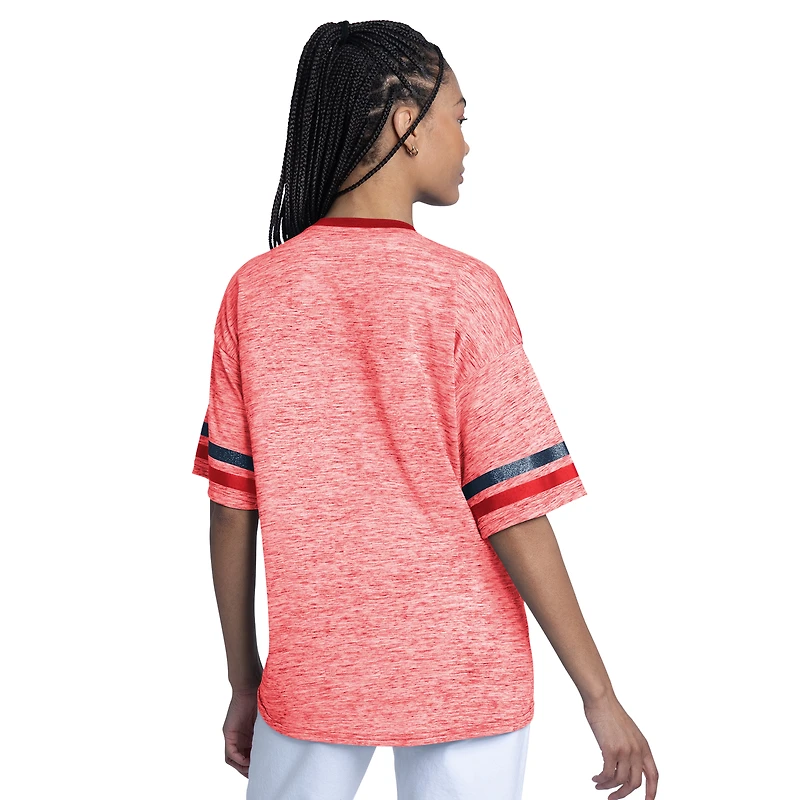 Women's G-III 4Her by Carl Banks Red St. Louis Cardinals Off-Season Oversized Top