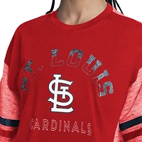 Haut oversize G-III 4Her pour femme par Carl Banks, rouge, St. Louis Cardinals, hors saison