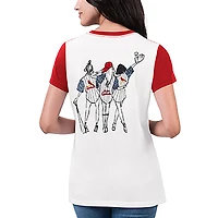 Women's G-III 4Her by Carl Banks White St. Louis Cardinals Illustration Ringer T-Shirt