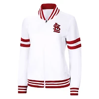 Women's G-III 4Her by Carl Banks White St. Louis Cardinals Pre-Game - Full-Zip Track Jacket