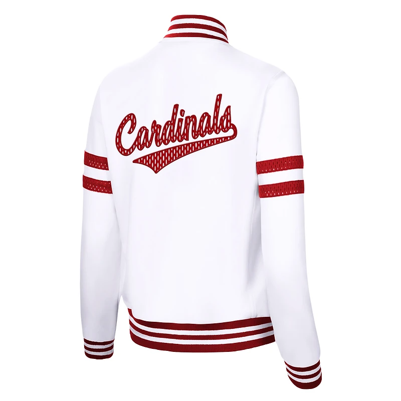 Women's G-III 4Her by Carl Banks White St. Louis Cardinals Pre-Game - Full-Zip Track Jacket