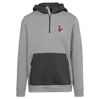 Sweat à capuche zippé quart de tour avec logo Chicane Core la collection Cooperstown pour femme des Cardinals St. Louis gris Levelwear