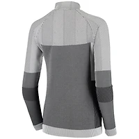 Women's Levelwear Gray St. Louis Cardinals Verse Asymmetrical Raglan Tri-Blend Quarter-Zip Jacket