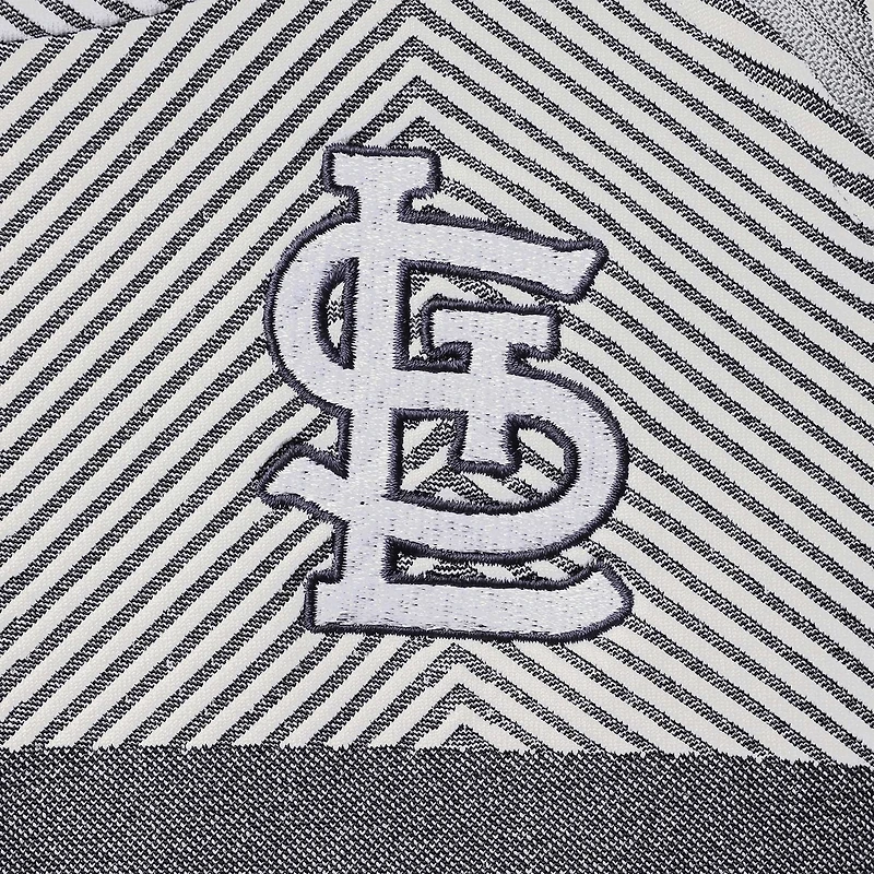 Women's Levelwear Gray St. Louis Cardinals Verse Asymmetrical Raglan Tri-Blend Quarter-Zip Jacket
