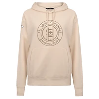 Women's Levelwear Khaki St. Louis Cardinals Adorn Gateway Pullover Hoodie