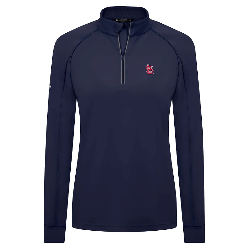 Haut à glissière quart de tour Kinetic Insignia 2.0 bleu marine pour femme Levelwear des Cardinals St. Louis