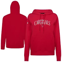 Women's Levelwear Red St. Louis Cardinals  Adorn Throwback Spellout Pullover Hoodie