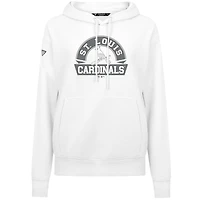 Women's Levelwear White St. Louis Cardinals Adorn Banner Arch Pullover Hoodie