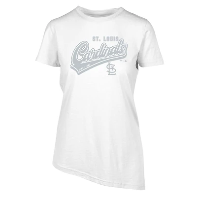Women's Levelwear  White St. Louis Cardinals Birch Sweep T-Shirt