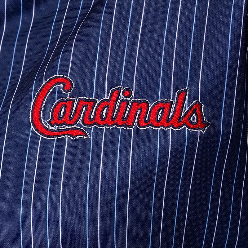 Veste courte zippée Genni bleu marine Lusso pour femme des Cardinals de Saint-Louis