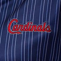 Veste courte zippée Genni bleu marine Lusso pour femme des Cardinals de Saint-Louis