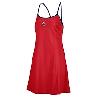 Women's Lusso  Red St. Louis Cardinals Nakita Strappy Scoop Neck Dress