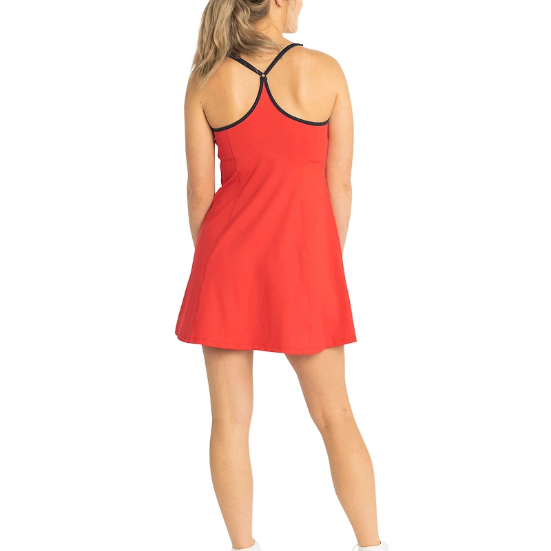 Robe rouge Lusso St. Louis Cardinals Nakita à bretelles et encolure dégagée pour femme
