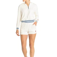 Short Maeg Tri-Blend Pocket pour femme Lusso White Cardinals de St. Louis