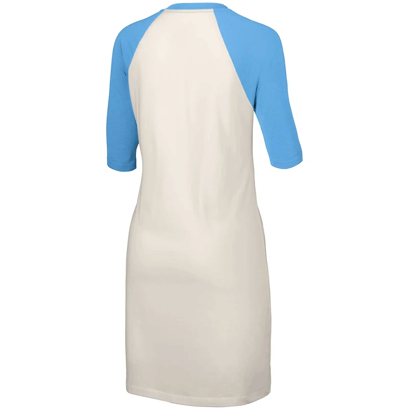 Women's Lusso White St. Louis Cardinals Nettie Raglan Half-Sleeve Tri-Blend T-Shirt Dress