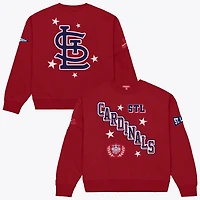 Women's Mitchell & Ness  Red St. Louis Cardinals Pep Rally Sweatshirt