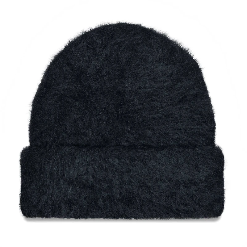 Bonnet en tricot à revers pelucheux St. Louis Cardinals New Era noir pour femme